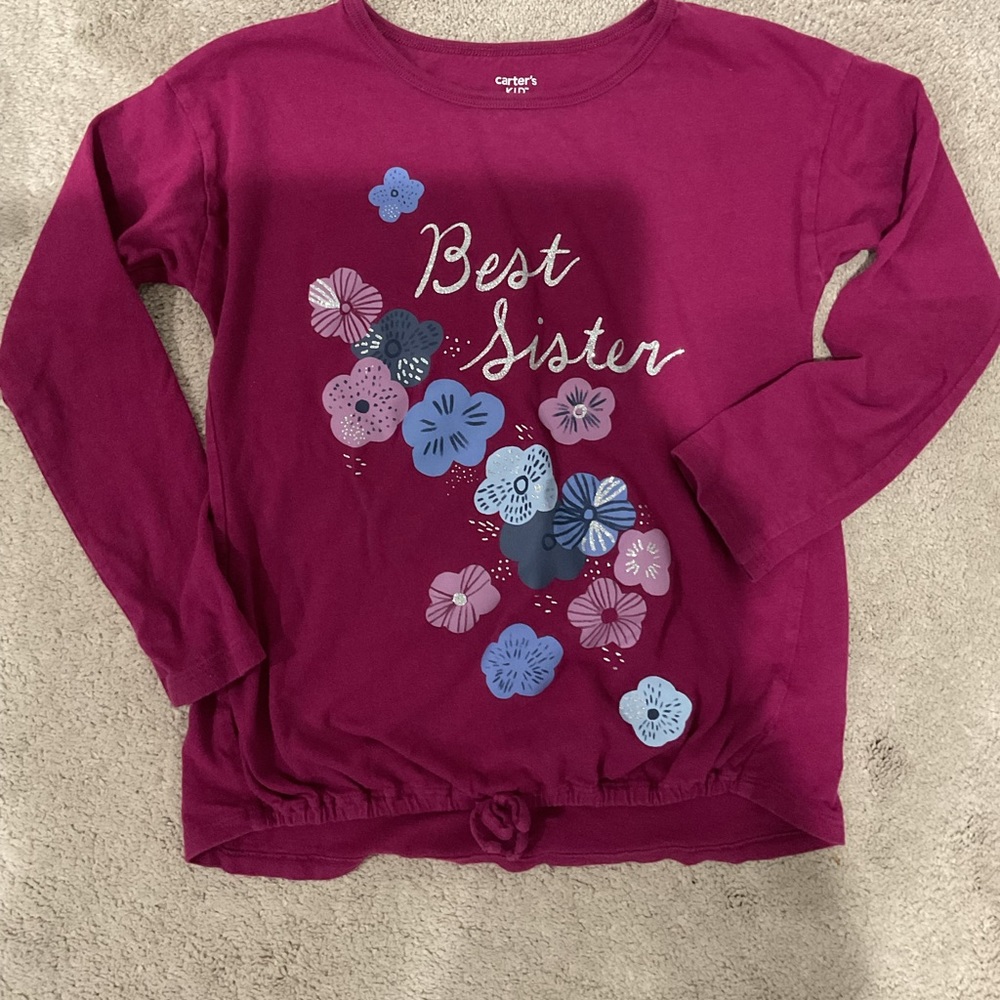 Carter’s girl long sleeve shirt. Size 8/8A